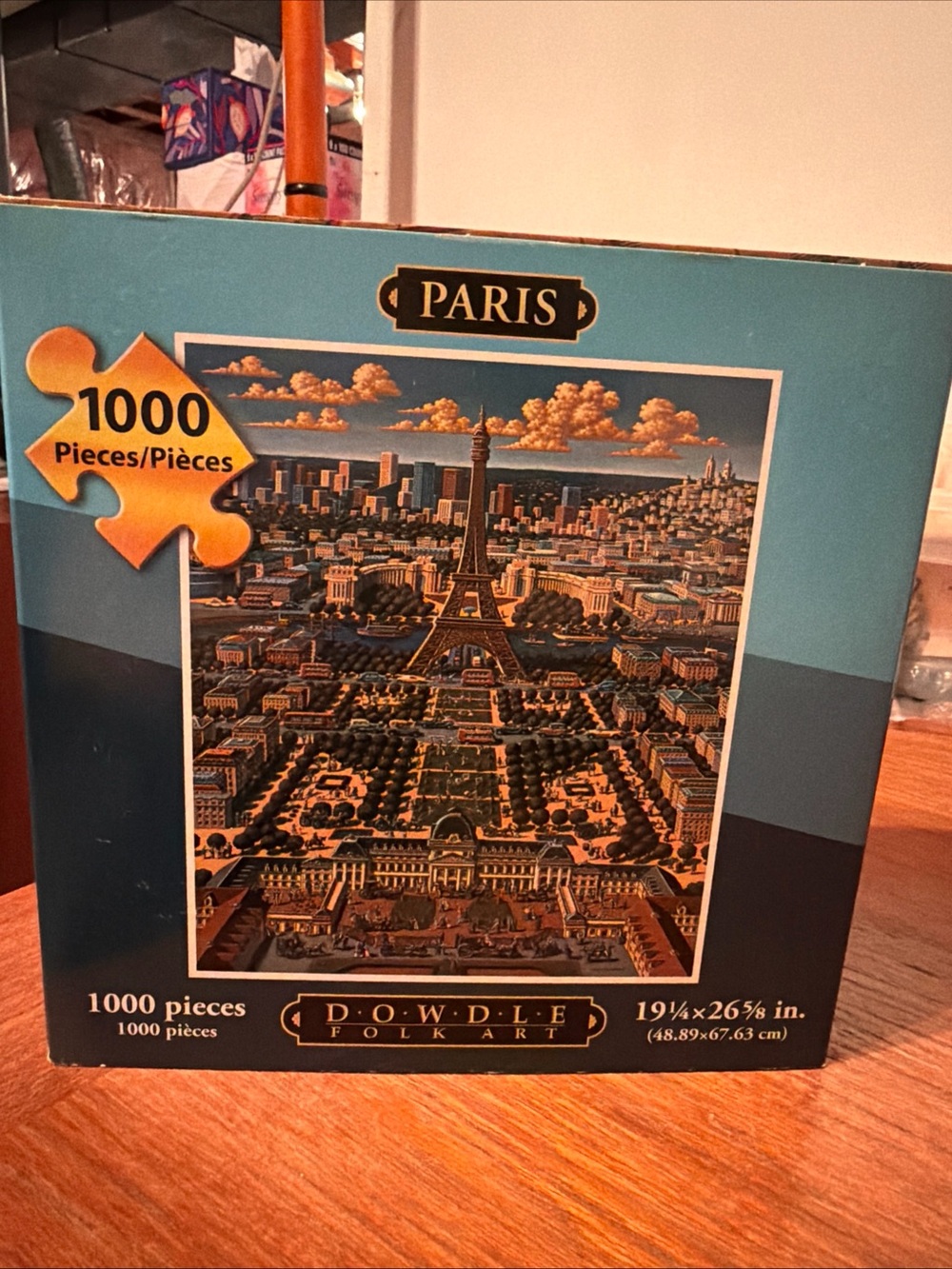 Jigsaw Puzzle “Paris” 1000 Pieces By Dowdle Folk Art 19 1/4” X 26 5/8”
